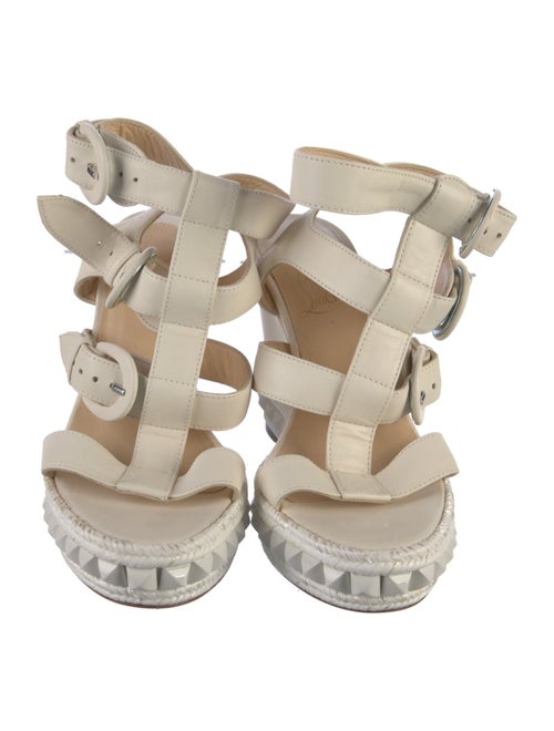 Christian Louboutin Leather Studded Accents Gladiator Sandals