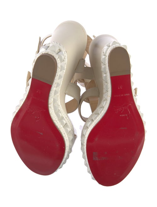 Christian Louboutin Leather Studded Accents Gladiator Sandals