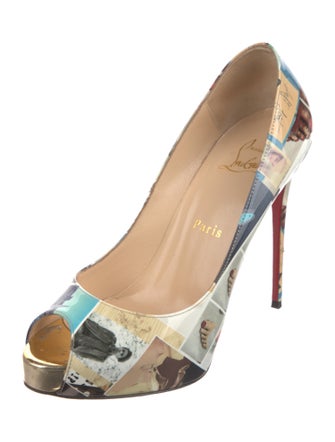 Christian Louboutin Patent Leather Printed Pumps