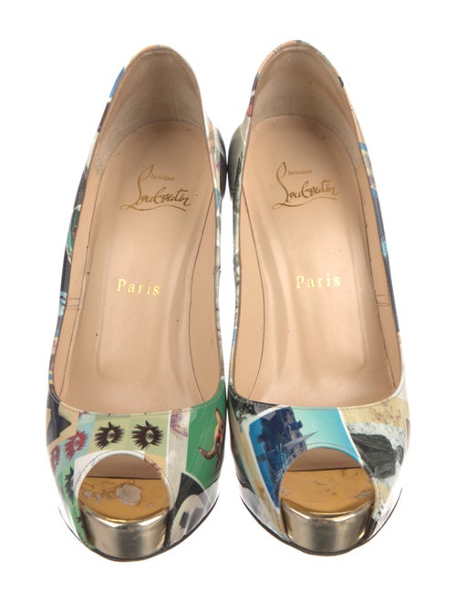 Christian Louboutin Patent Leather Printed Pumps