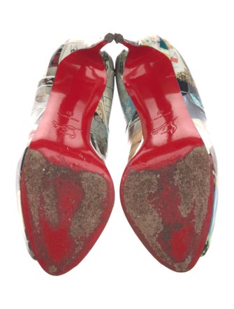 Christian Louboutin Patent Leather Printed Pumps