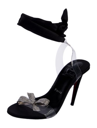 Christian Louboutin Satin Bow Accents Gladiator Sandals