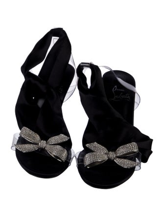 Christian Louboutin Satin Bow Accents Gladiator Sandals