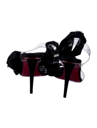 Christian Louboutin Satin Bow Accents Gladiator Sandals