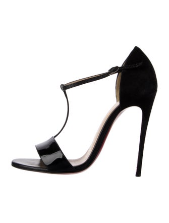 Christian Louboutin Patent Leather T-Strap Sandals