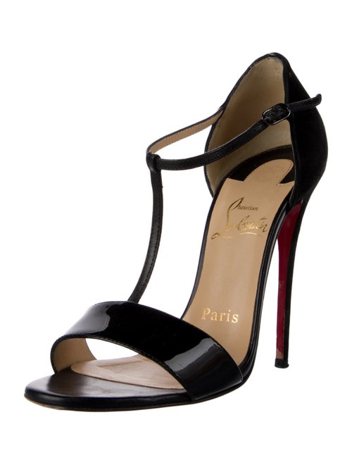 Christian Louboutin Patent Leather T-Strap Sandals