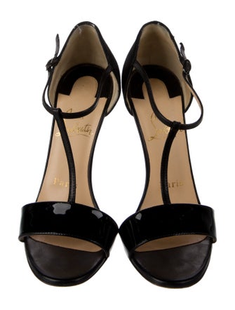 Christian Louboutin Patent Leather T-Strap Sandals