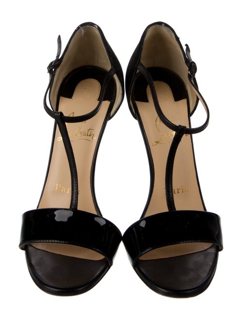Christian Louboutin Patent Leather T-Strap Sandals