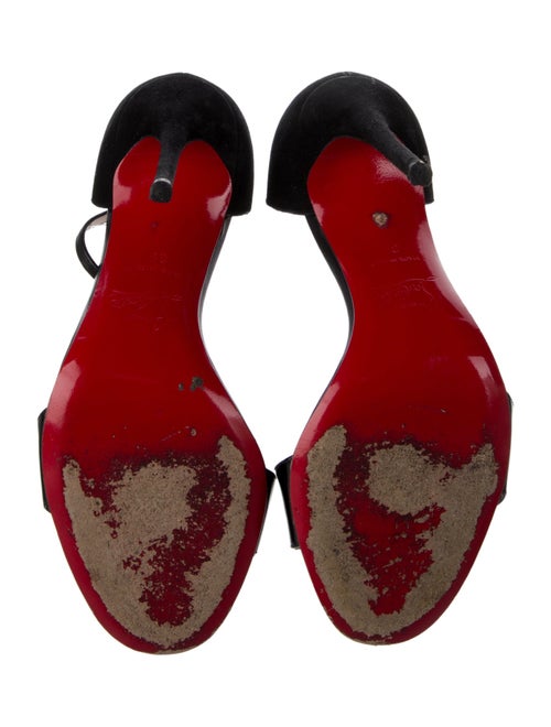 Christian Louboutin Patent Leather T-Strap Sandals