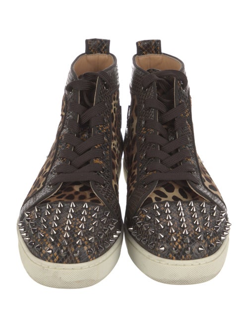 Christian Louboutin Spike Accents Ponyhair Sneakers