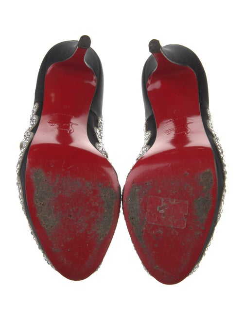 Christian Louboutin Satin Crystal Embellishments Pumps