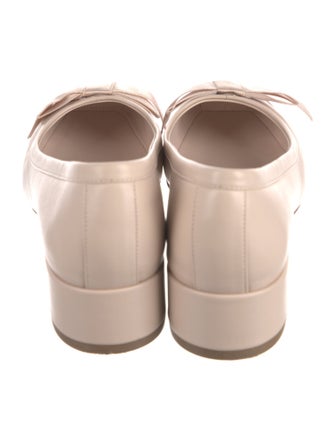 Christian Louboutin Leather Bow Accents Flats