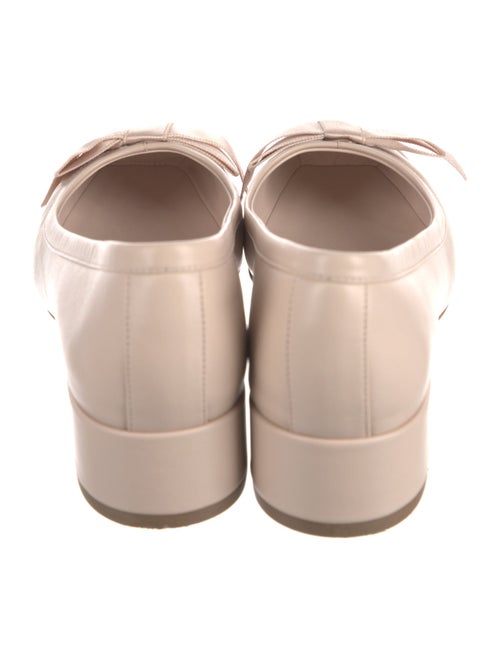 Christian Louboutin Leather Bow Accents Flats