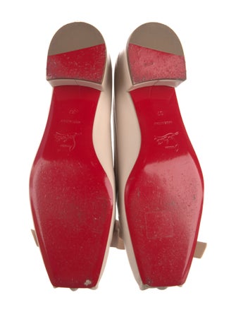 Christian Louboutin Leather Bow Accents Flats