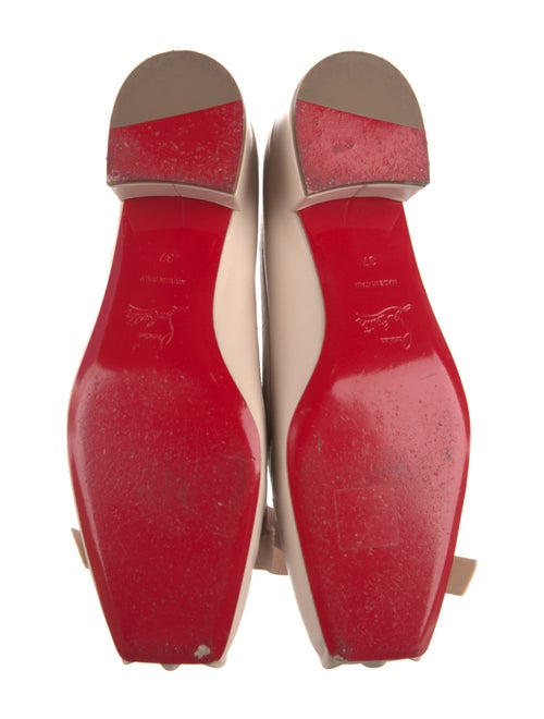 Christian Louboutin Leather Bow Accents Flats