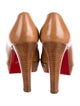 Christian Louboutin Leather Cutout Accent Pumps