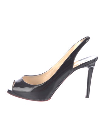 Christian Louboutin Patent Leather Slingback Sandals