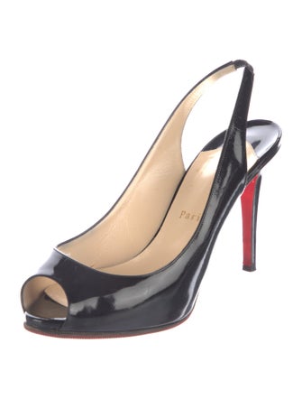 Christian Louboutin Patent Leather Slingback Sandals