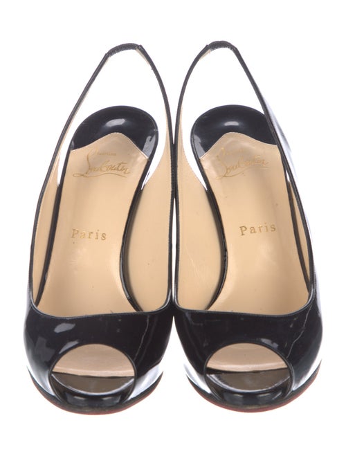Christian Louboutin Patent Leather Slingback Sandals