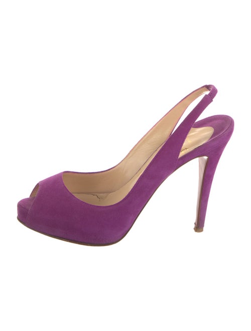 Christian Louboutin Suede Slingback Pumps