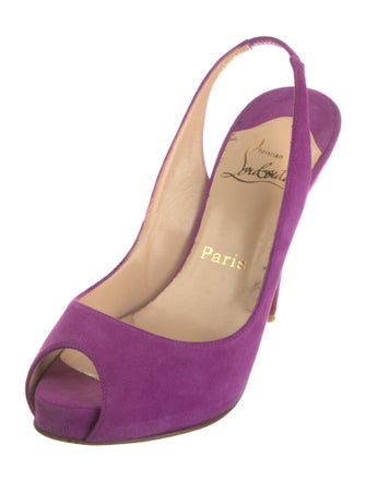 Christian Louboutin Suede Slingback Pumps
