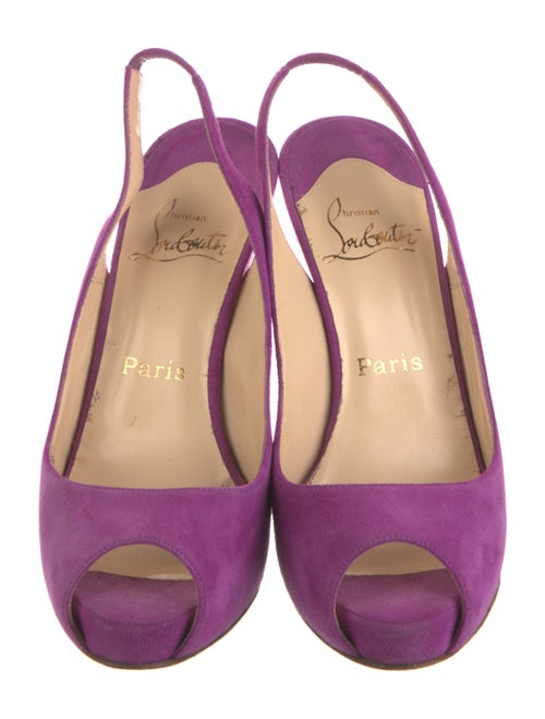 Christian Louboutin Suede Slingback Pumps
