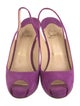 Christian Louboutin Suede Slingback Pumps