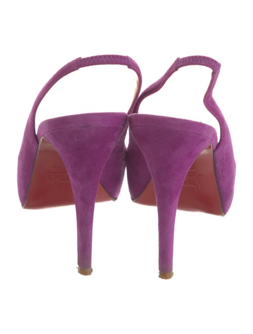 Christian Louboutin Suede Slingback Pumps