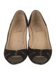 Christian Louboutin Suede Cutout Accent Pumps