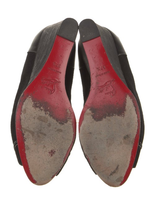 Christian Louboutin Suede Cutout Accent Pumps