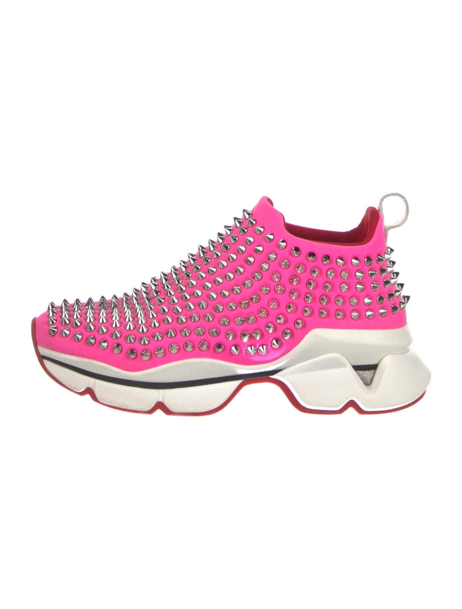 Christian Louboutin Spike Accents Neoprene Chunky Sneakers