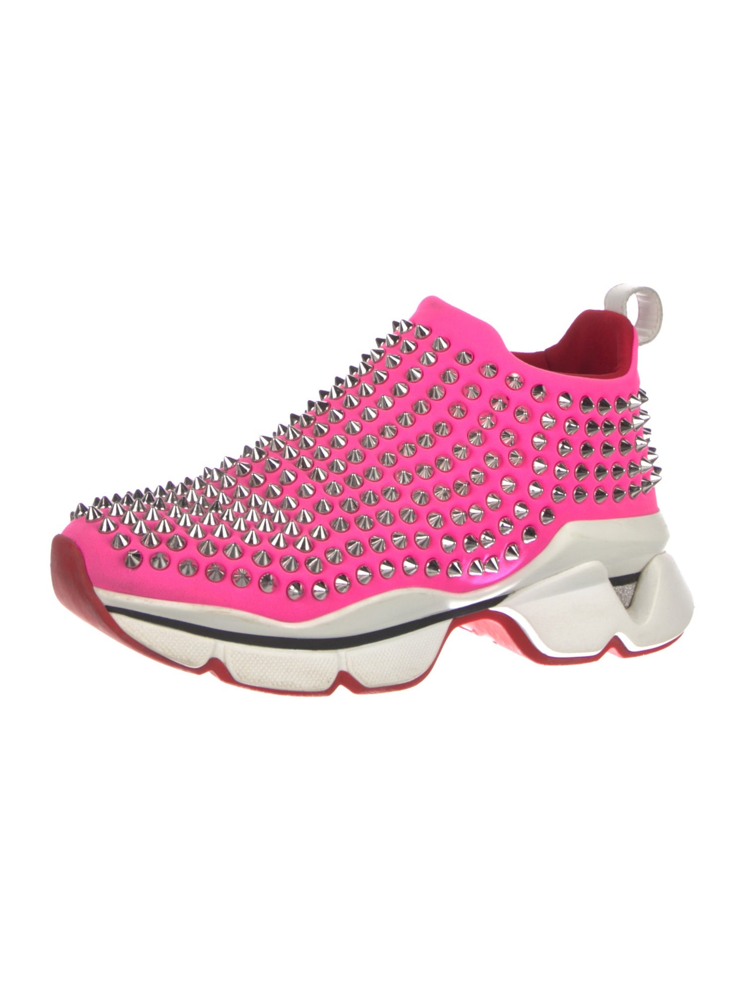 Christian Louboutin Spike Accents Neoprene Chunky Sneakers