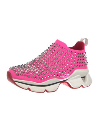 Christian Louboutin Spike Accents Neoprene Chunky Sneakers