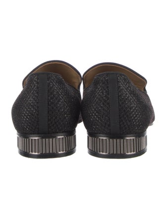 Christian Louboutin Spike Accents Printed Slippers