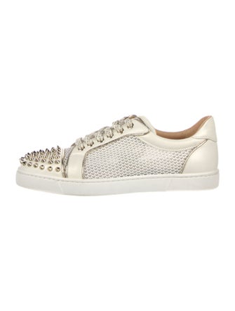 Christian Louboutin Spike Accents Leather Sneakers