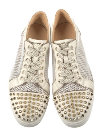 Christian Louboutin Spike Accents Leather Sneakers