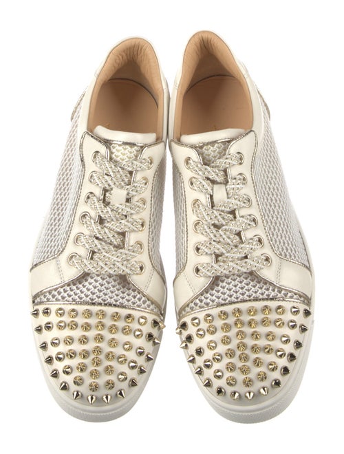 Christian Louboutin Spike Accents Leather Sneakers
