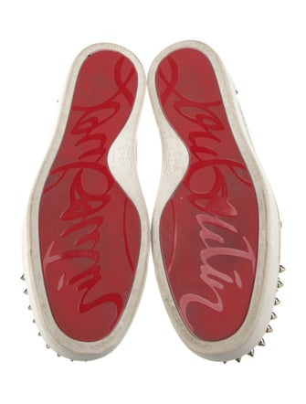 Christian Louboutin Spike Accents Leather Sneakers