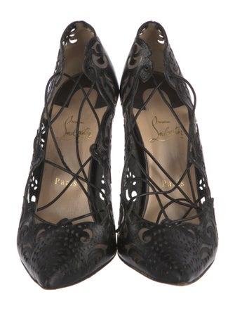 Christian Louboutin Leather Lasercut Accents Pumps