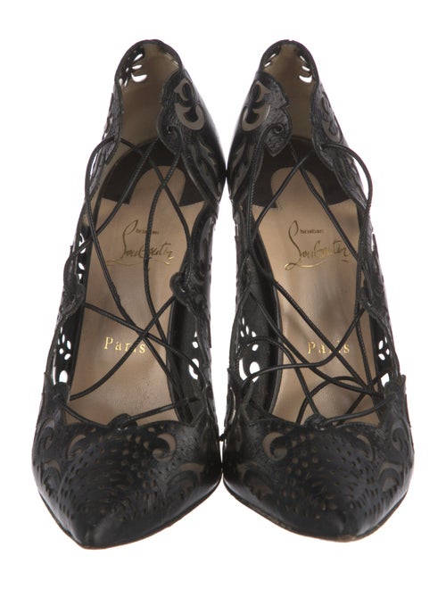 Christian Louboutin Leather Lasercut Accents Pumps