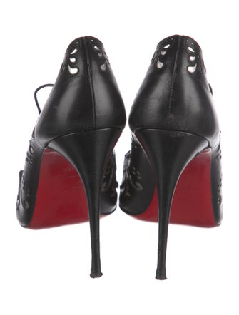 Christian Louboutin Leather Lasercut Accents Pumps
