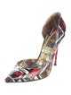 Christian Louboutin Patent Leather Printed D'Orsay Pumps