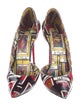 Christian Louboutin Patent Leather Printed D'Orsay Pumps