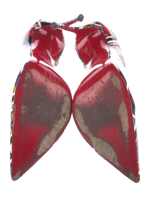 Christian Louboutin Patent Leather Printed D'Orsay Pumps