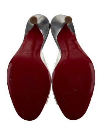 Christian Louboutin PVC Crystal Embellishments Slides