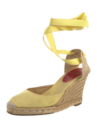 Christian Louboutin Canvas Braided Accents D'Orsay Pumps