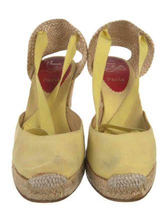 Christian Louboutin Canvas Braided Accents D'Orsay Pumps