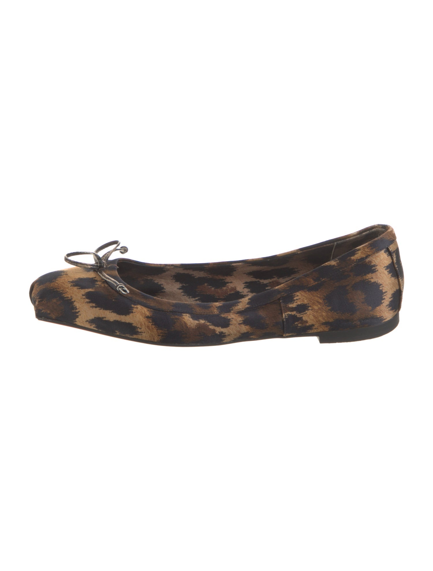 Christian Louboutin Satin Animal Print Flats