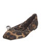 Christian Louboutin Satin Animal Print Flats