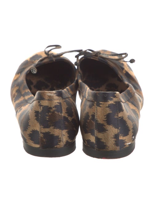 Christian Louboutin Satin Animal Print Flats